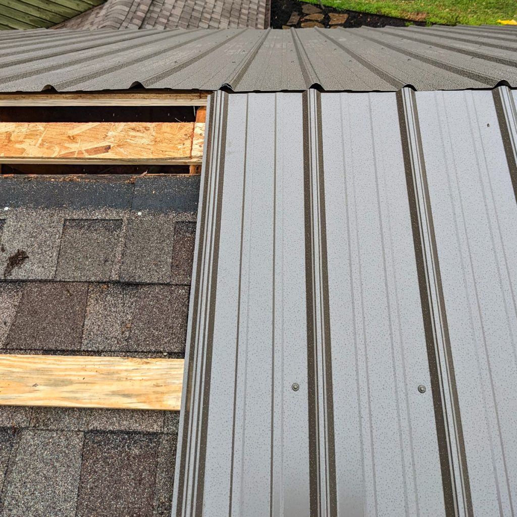installing metal roof over a shingle roof in huntsville arkansas 3